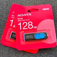 【新品未開封と1回使用の2個セット】ADATA USBメモリ 128GBのサムネイル