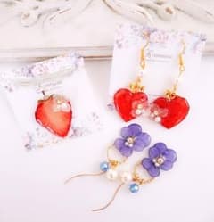 りこさまご専用☆ボタニカルアクセサリー3点セットのサムネイル