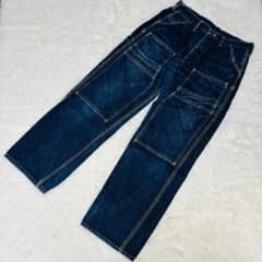 【サンプル級色落ち！】サムライジーンズ ダブルニーペインターデニム W36 サンプル級色落ち！】サムライジーンズ ダブルニーペインター