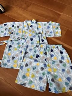 花柄 甚平 上下セット 100cmのサムネイル