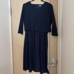 pearls 授乳服 ロングワンピース ネイビーのサムネイル
