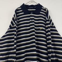NAUTICA ポロシャツ ロンT ボーダー ネイビー