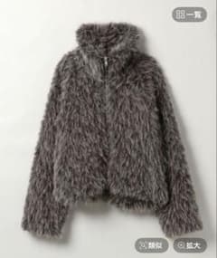 JEANASIS ミックスカラーファーブルゾン グレー JEANASIS MIXカラーファーブルゾン ミックスグレー MIXカラーファー