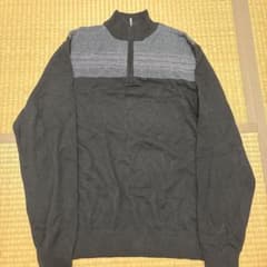 NICKLAUS ハーフジップ ニット セーター ブラックのサムネイル