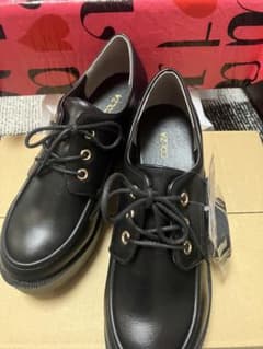 厚底ヒールマニッシュシューズ　ブラックのサムネイル