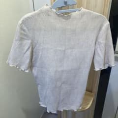 古着　ベージュ レトロブラウス