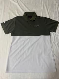BRIEFING Men's Golf Wear Short-Sleeve Polo Shirt Khaki x White M
