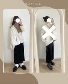 しまむら chocoLinoluce 中綿ブルゾン ノーカラー アイボリー M
