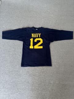 80sトリコタグ チャンピオン NAVY フットボールTシャツのサムネイル