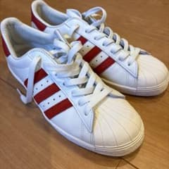adidas superstar80s 赤✖️白 - メルカリ