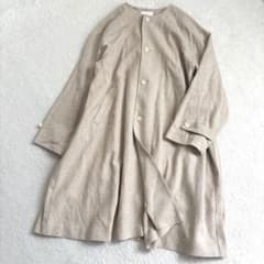 極美品】kagure かぐれ 近年 リネンレーヨンテントコート ノーカラー