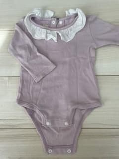 フリル付きロンパース 薄紫 サイズ80