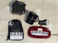 ピアノモチーフグッズ4点セットのサムネイル