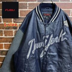 激レア FUBU フブ スタジャン NY ヤンキース レザーウール 刺繍 古着 激レア FUBU フブ スタジャン NY ヤンキース レザーウール 刺繍 古着
