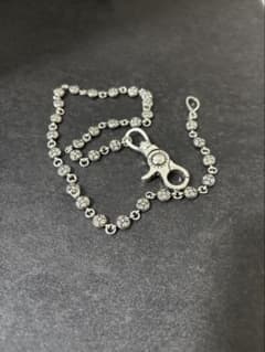 シルバー フラワーモチーフ　ウォレットチェーン （刻印あり）のサムネイル