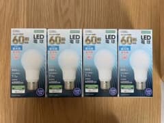 4個セット LED電球 E26 60形相当 昼光色のサムネイル