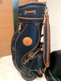 希少 本間 ホンマ HONMA 本革レザー キャディバッグ ヴィンテージ 