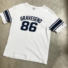 希少復刻 チャンピオン ランタグ フットボールTシャツ スラブ生地 M 白のサムネイル