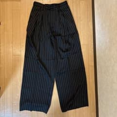 ワイドスラックスパンツ ストライプ メンズのサムネイル