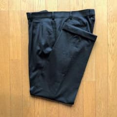 ストレッチ スラックス パンツ 97cm 3Lダークブルー 紺 ツータック