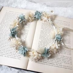 ベビー＆キッズ用花冠 ivory/aquaのサムネイル