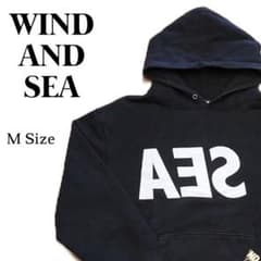 WIND AND SEA フロントロゴ パーカー ブラック M - メルカリ