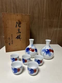 深川製磁 宮内庁御用達 酒器7点セット 柿紋 徳利 猪口 有田焼 - メルカリ