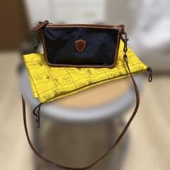 フェリージ ミニショルダー ポーチ ナイロンレザー ネイビー - メルカリ