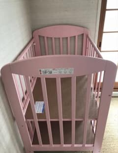KATOJI 希少 ピンク ミニベビーベッド ハイタイプ 【引き取り限定 