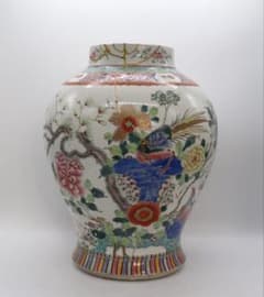 中国　粉彩雉鳥牡丹紋大瓶　高さ35cm 送料込み251107 中国 粉彩雉鳥牡丹紋大瓶 高さ35cm 送料込み251107 - メルカリ