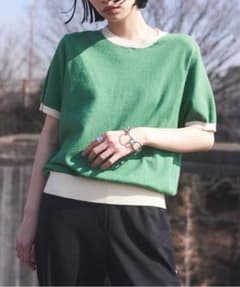 VACANCY配色ハーフリネンリンガーニットのサムネイル
