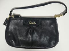 COACH ブラック レザー ミニハンドバッグのサムネイル