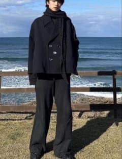 ジャケット・アウター T/SEHNE double layered pea coat black T/SEHNEのDOUBLE LAYERED PEA COAT - メルカリ