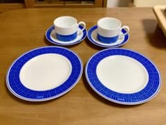 【美肌/ペア6点セット】コムサデモード カップ＆ソーサー プレート 2客のサムネイル