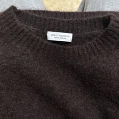 【値下げ】キッドモヘヤシャギーニット/セーター(厚手)/S/ウール/無地のサムネイル