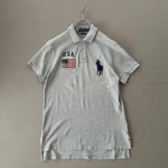 希少★ラルフローレン 星条旗 ビッグポニー ポロシャツ 白 XS(実質M-L) POLO RALPH LAUREN - 希少☆ラルフローレン 星条旗 ビッグポニー