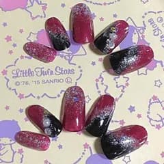 70.ブラック&ボルドーネイル【現品限り】のサムネイル