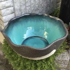 信楽焼 陶器 めだか鉢 睡蓮鉢 グリーン(大)37cm - メルカリ