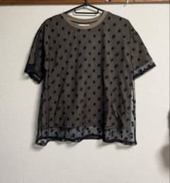 BEAMS HEART ドット柄メッシュレイヤードTシャツのサムネイル