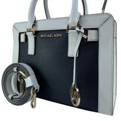 極美品 マイケルコース 2way トートバッグ ショルダーバッグ レザー 白 黒