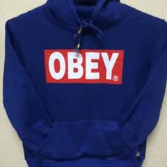 OBEYパーカー青のサムネイル