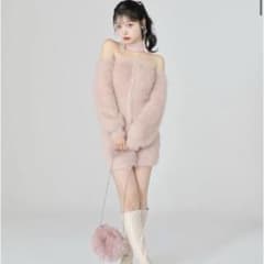 M me eme バックリボンシャギーニットワンピース M Me Eme バックリボンシャギーニットミニワンピース - メルカリ