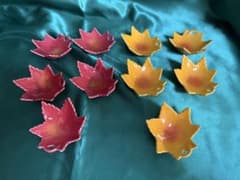 紅葉型 小皿 10枚セット 陶器 豆皿 薬味皿 - メルカリ