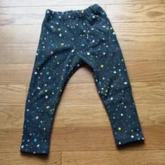 100cm　　 ズボン　パンツ　 10分丈 裏起毛 記名無　 冬物 中古のサムネイル