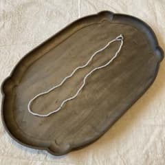 シキヤリエ】CHAHATチャハット アンティークビーズネックレス 白 40cm 