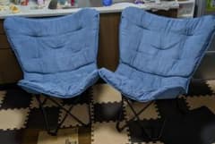 2脚セット ニトリ バタフライチェア BL SO1SS 撥水 折りたたみ 2脚セット ニトリ バタフライチェア BL SO1SS 撥水 折りたたみ - メルカリ