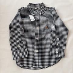 新品タグ付きbaby GAP ギンガムチェック 長袖シャツ 100cm