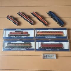 ジャンク品　Nゲージ 車両セット 8両＋人形セットのサムネイル