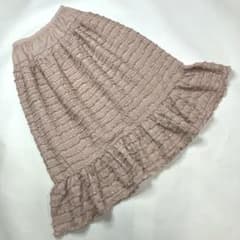 ピンクハウス ピンク 豪華ピコフリル ピンタック 綿ローンスカート