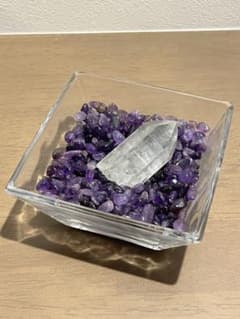 アメジストさざれ石 205g 水晶ポイント 44g セット